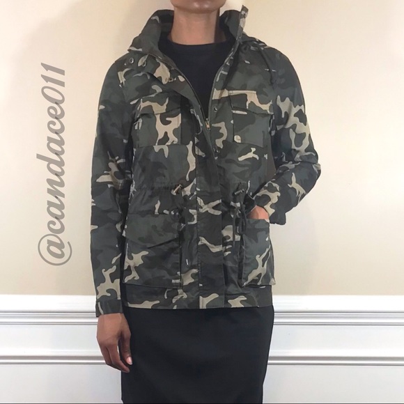 ♥️LAST ONE!♥️ Camouflage Hoodie Utility Jacket - Picture 2 of 8